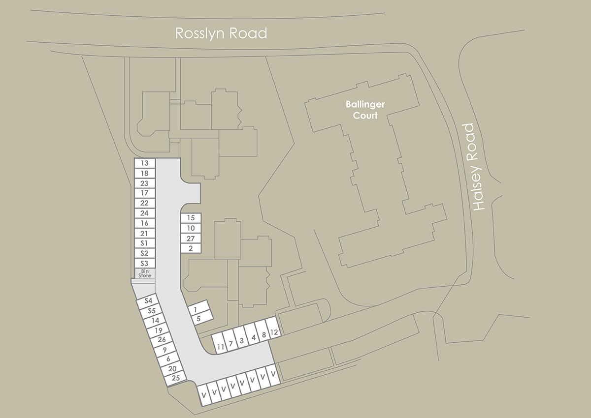 The Beeches, Halsey Road parking map